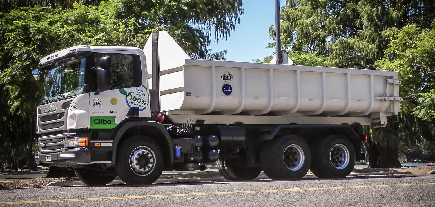 camion Scania propulsado por biodiesel