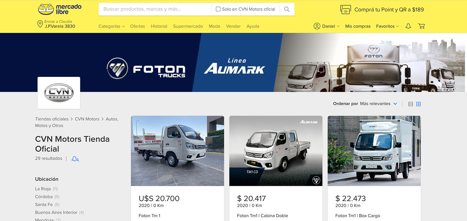 mercado libre foton