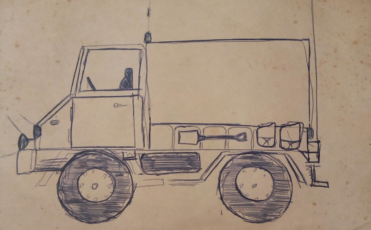 dibujo unimog